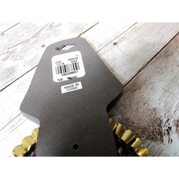 NWT Express Green Purple Brown Rhinestone Bracelet - Picture 7 of 8